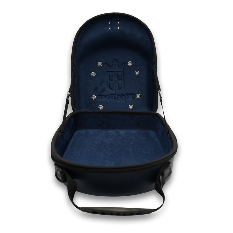 PORTA GORRA BLUE LETHER